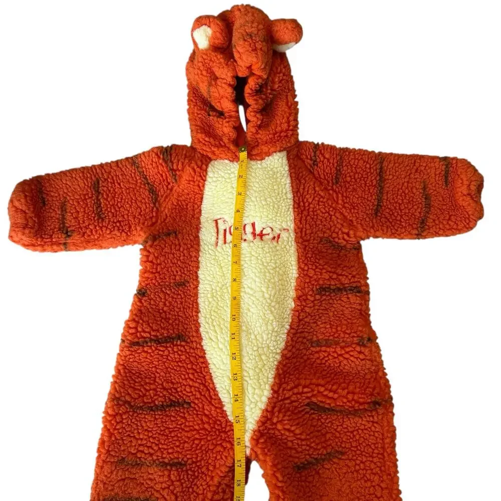 Vintage DISNEY STORE Tigger Fleece Hooded Costume Size 3-5 Toddler Kids Zipper - Picture 7 of 7